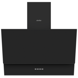 Simfer 8708 Premium Eğik Push Button Siyah Cam Davlumbaz