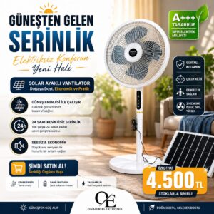 SOLAR AYAKLI VANTİLATÖR