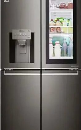 LG GRX24FMKBL 4 KAPILI GARDIROP BUZDOLABI DARK İNOX