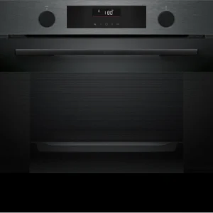 Bosch HUA736EG0T 76 Litre Ankastre Fırın Kıbrıs buhar destekli black inox siyah paslanmaz çelik tasarım, Bosch Serie 4 dark stainless steel built-in oven North Cyprus.