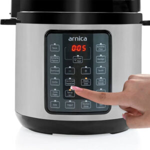 Arnica GH22300 17BL Çok Amaçlı Pişirici şık Inox dış gövdesi ve dijital dokunmatik LED ekran paneli