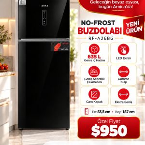 ARNİCA RF-A26BG 635 LİTRE NO-FROST BUZDOLABI